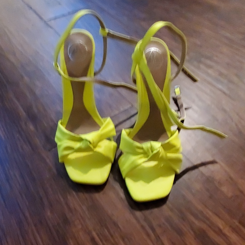 Neon green heels
